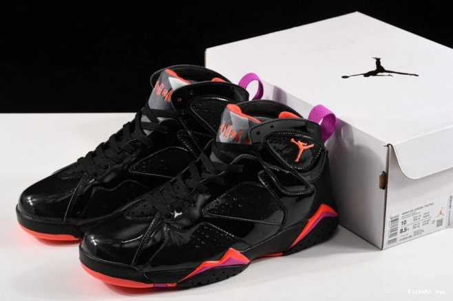 Patent Retro Black Air Jordan 7 313358-006 0713
